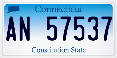 CT license plate AN57537