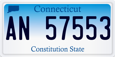 CT license plate AN57553