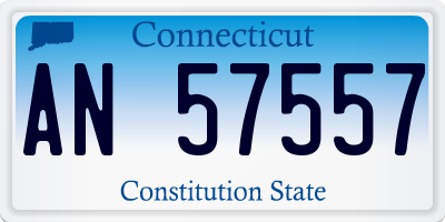 CT license plate AN57557
