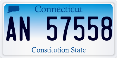 CT license plate AN57558