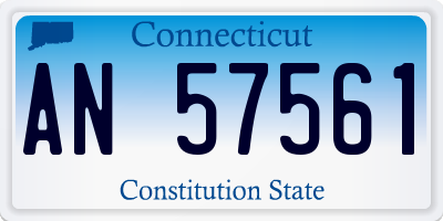 CT license plate AN57561
