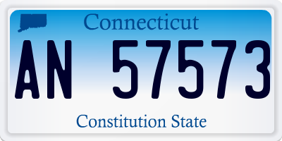 CT license plate AN57573