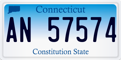 CT license plate AN57574