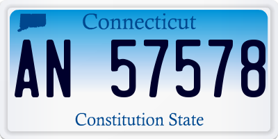 CT license plate AN57578
