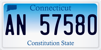 CT license plate AN57580