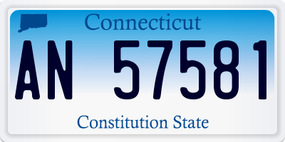 CT license plate AN57581
