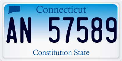 CT license plate AN57589