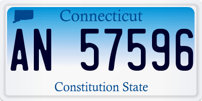 CT license plate AN57596