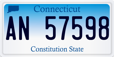 CT license plate AN57598