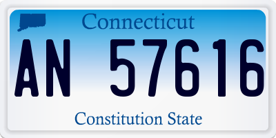 CT license plate AN57616