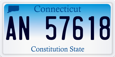 CT license plate AN57618