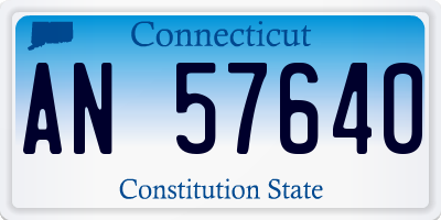 CT license plate AN57640