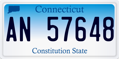 CT license plate AN57648
