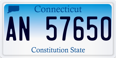 CT license plate AN57650