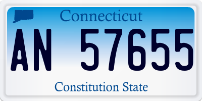 CT license plate AN57655