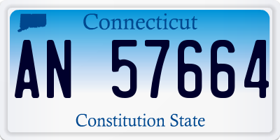 CT license plate AN57664