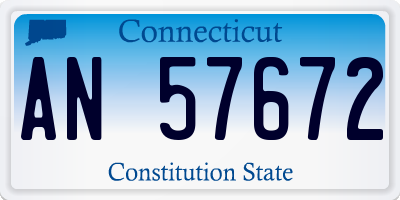 CT license plate AN57672