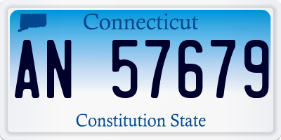 CT license plate AN57679