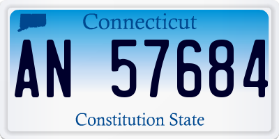 CT license plate AN57684