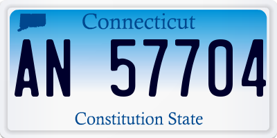 CT license plate AN57704