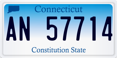 CT license plate AN57714