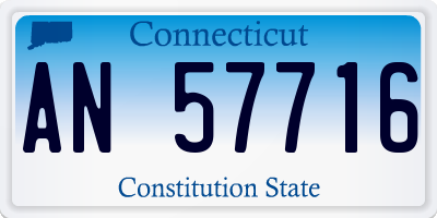 CT license plate AN57716