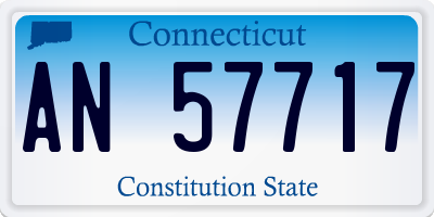 CT license plate AN57717