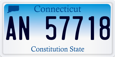 CT license plate AN57718
