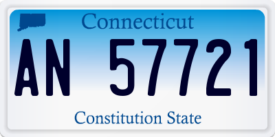 CT license plate AN57721
