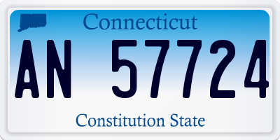 CT license plate AN57724