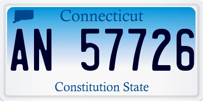 CT license plate AN57726