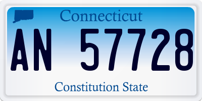 CT license plate AN57728