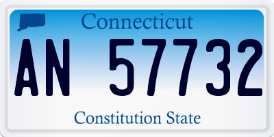 CT license plate AN57732