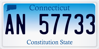 CT license plate AN57733