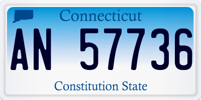 CT license plate AN57736