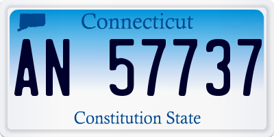 CT license plate AN57737
