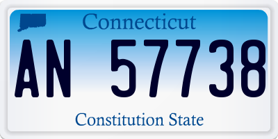 CT license plate AN57738