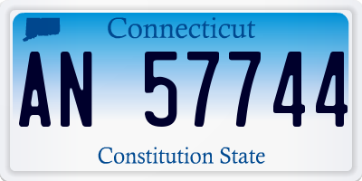 CT license plate AN57744