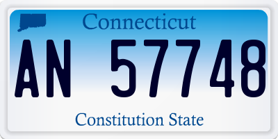 CT license plate AN57748