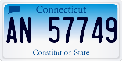 CT license plate AN57749