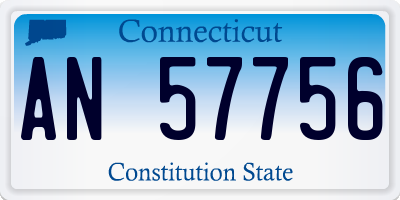CT license plate AN57756