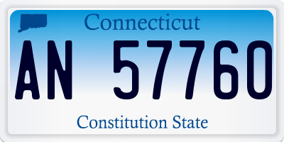 CT license plate AN57760