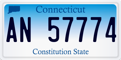 CT license plate AN57774