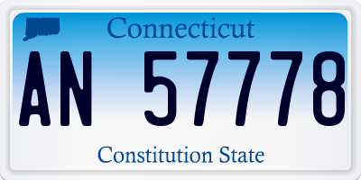 CT license plate AN57778