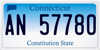CT license plate AN57780