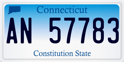 CT license plate AN57783