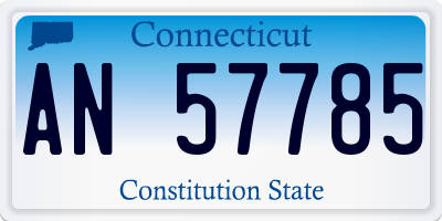 CT license plate AN57785