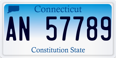 CT license plate AN57789