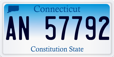 CT license plate AN57792