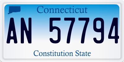 CT license plate AN57794